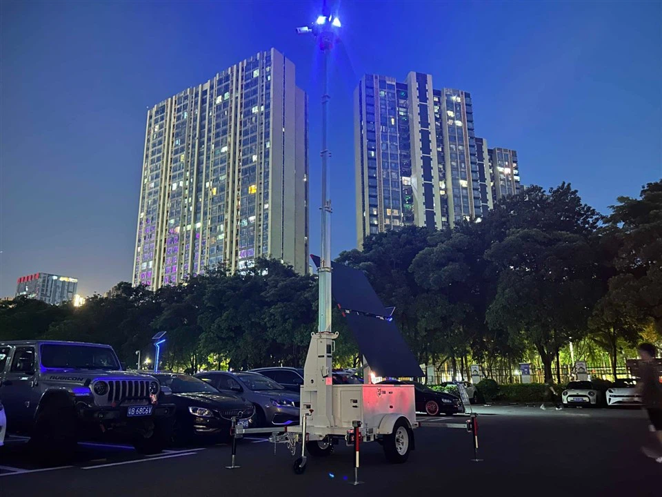 Mobile Security Camera Tower Solar Trailer