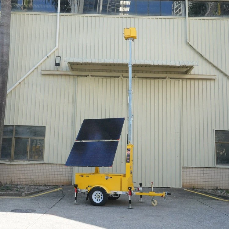 Towable Solar Surveillance Tower With Trailer – HiSOLO Series By BIGLUX suppliers