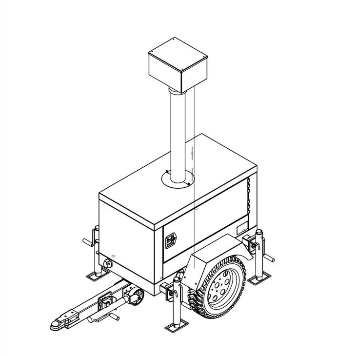 Grrey Hitrans Mobile Cctv Tower For Parking Lot