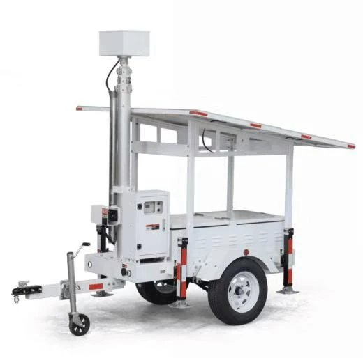 Surveillance Cctv Trailer With Solar Generator